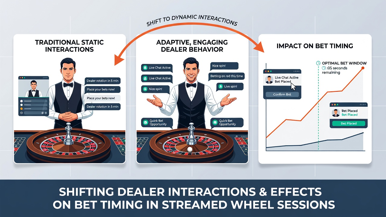 Close-up of dealer spinning the wheel with timing interface visible in a live stream
